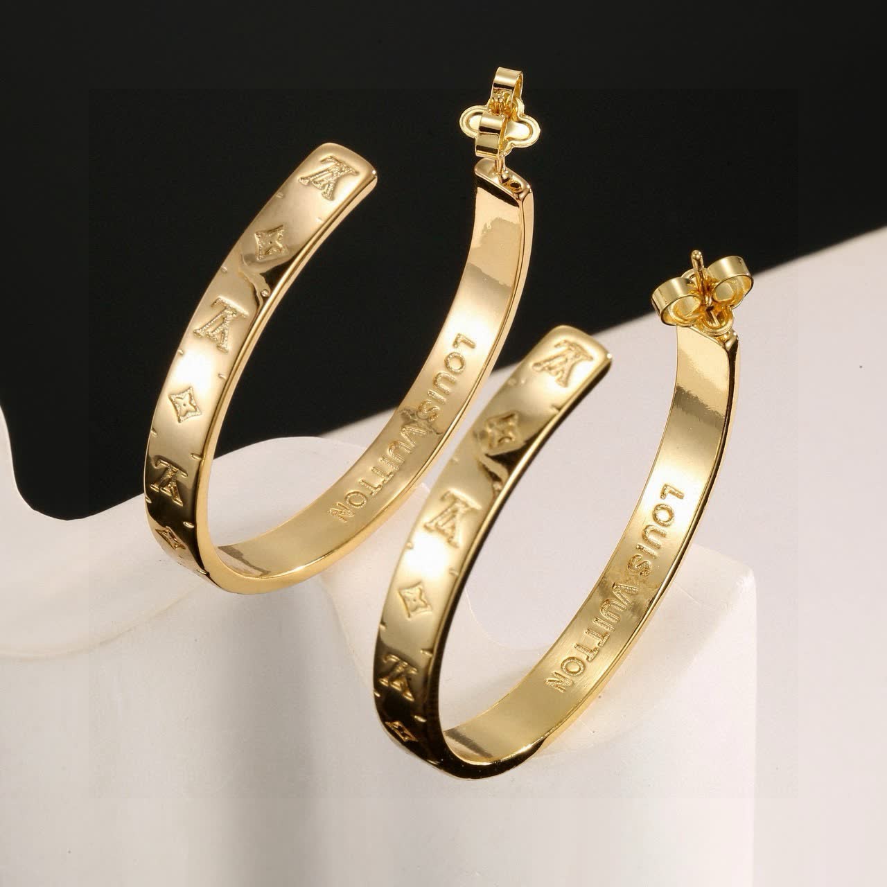 Louis Vuitton Gold Hoop Earrings